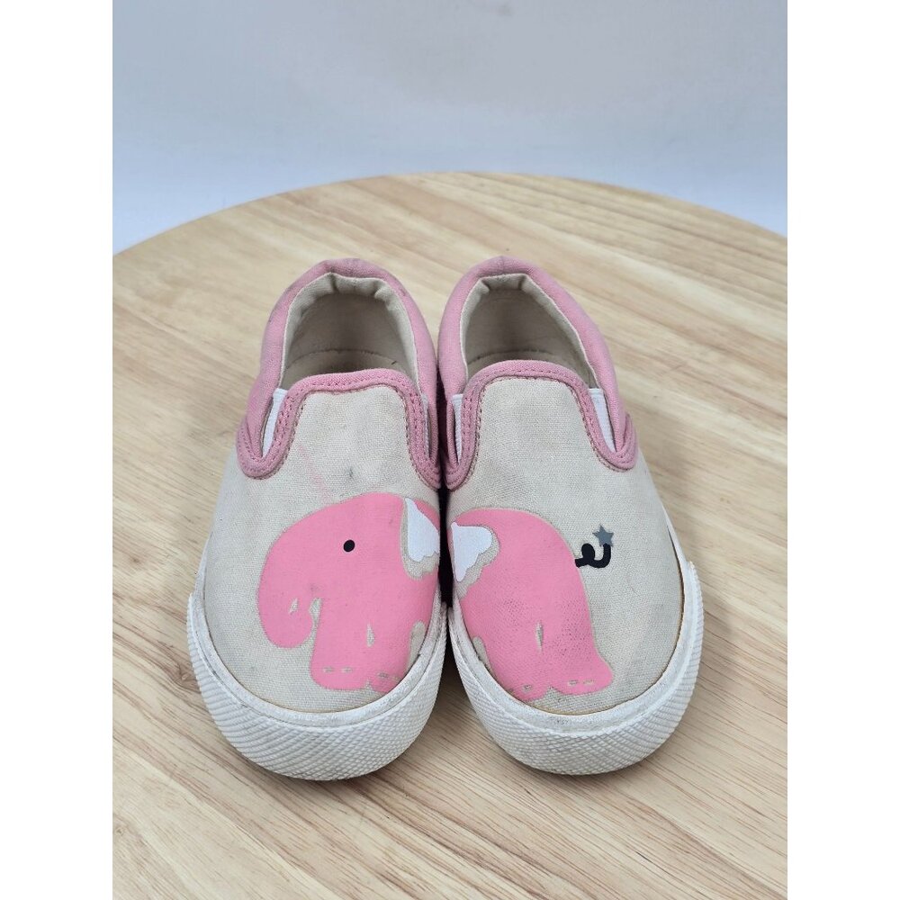 Buckfeet Elephant Slip ON Canvas Sneakers Girls Toddler Sz 8